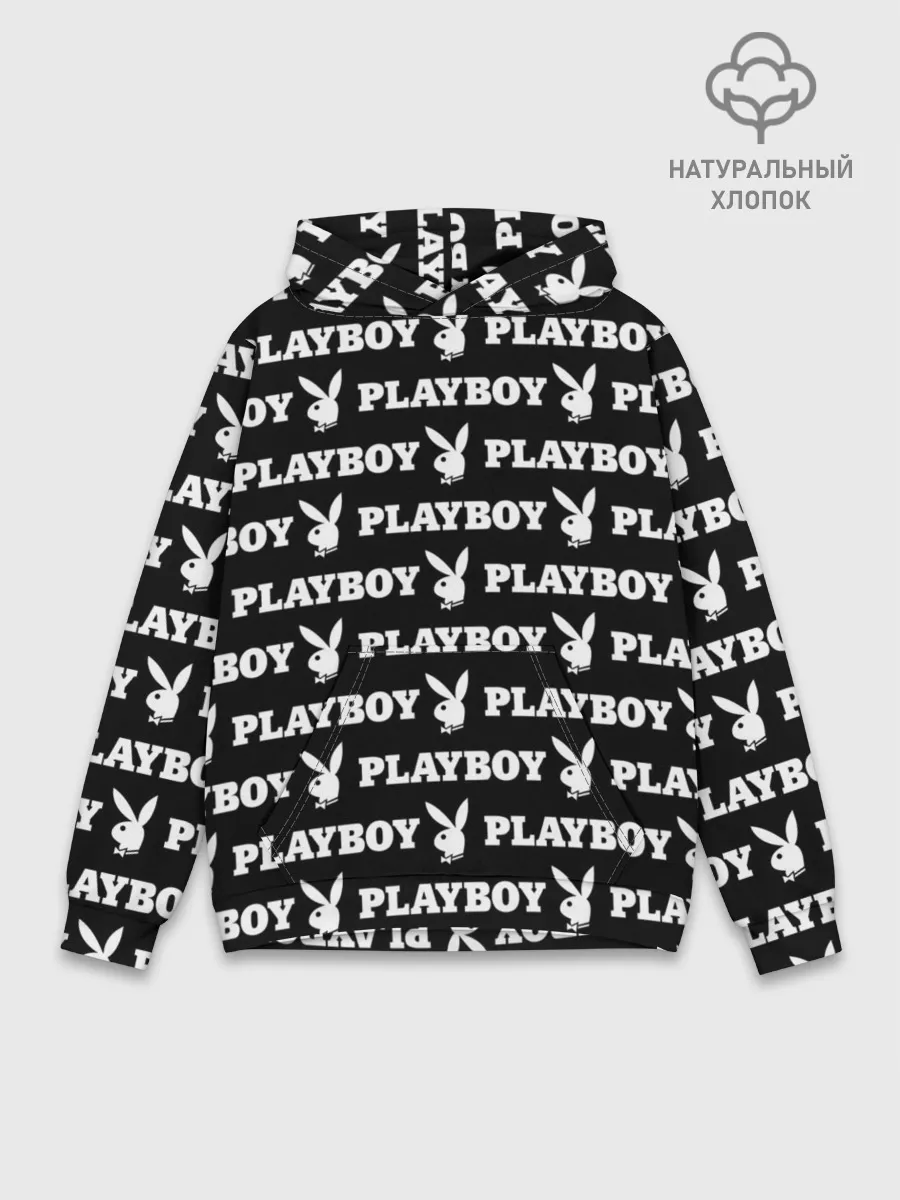 Худи мужской база хлопок / PLAYBOY PATTERN | ПЛЕЙБОЙ ПАТТЕРН