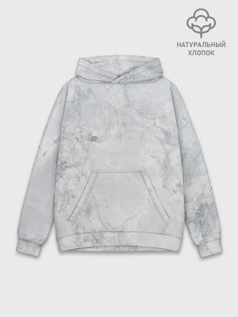 Худи мужской база хлопок / Мрамор