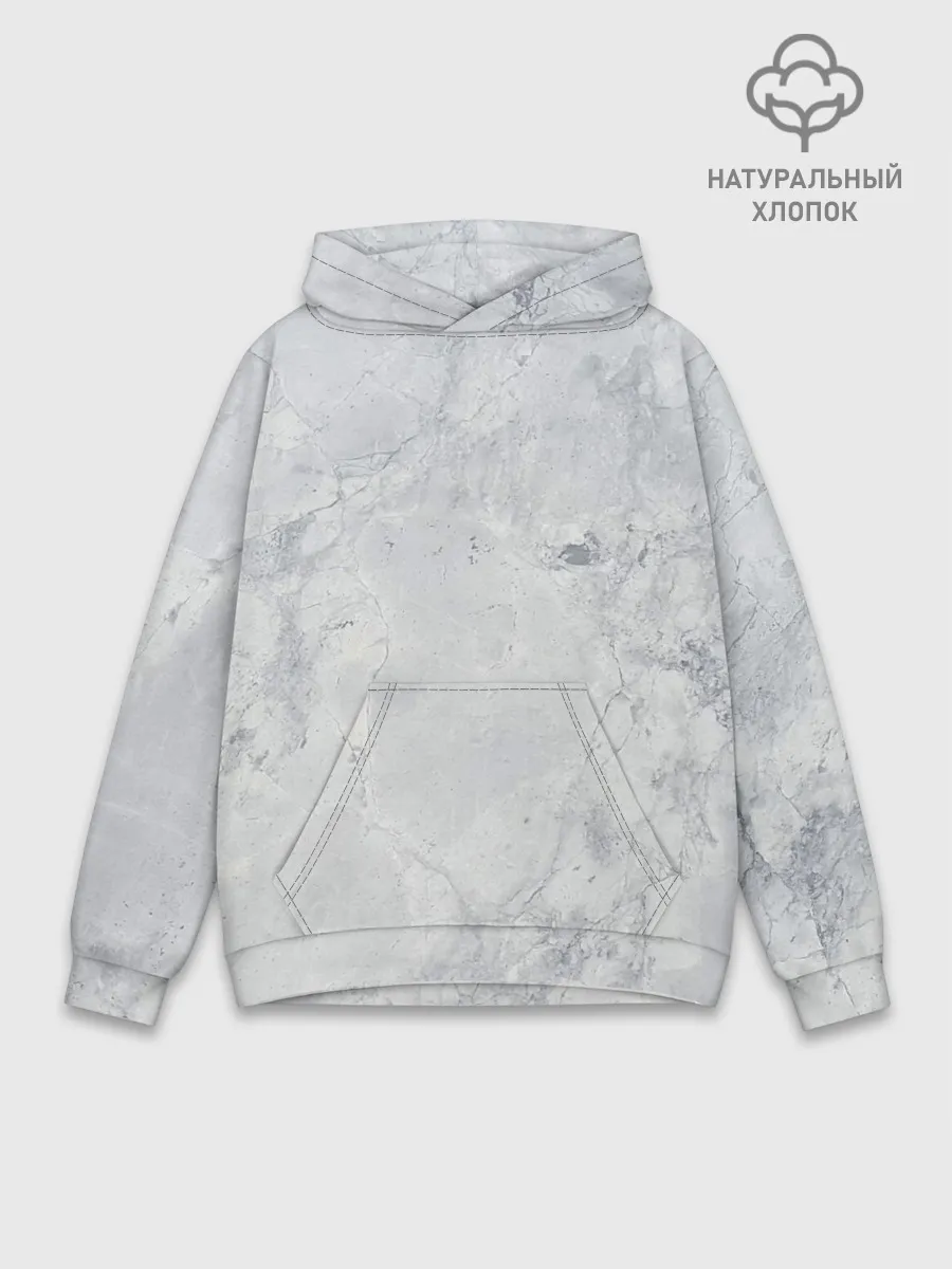 Худи мужской база хлопок / Мрамор