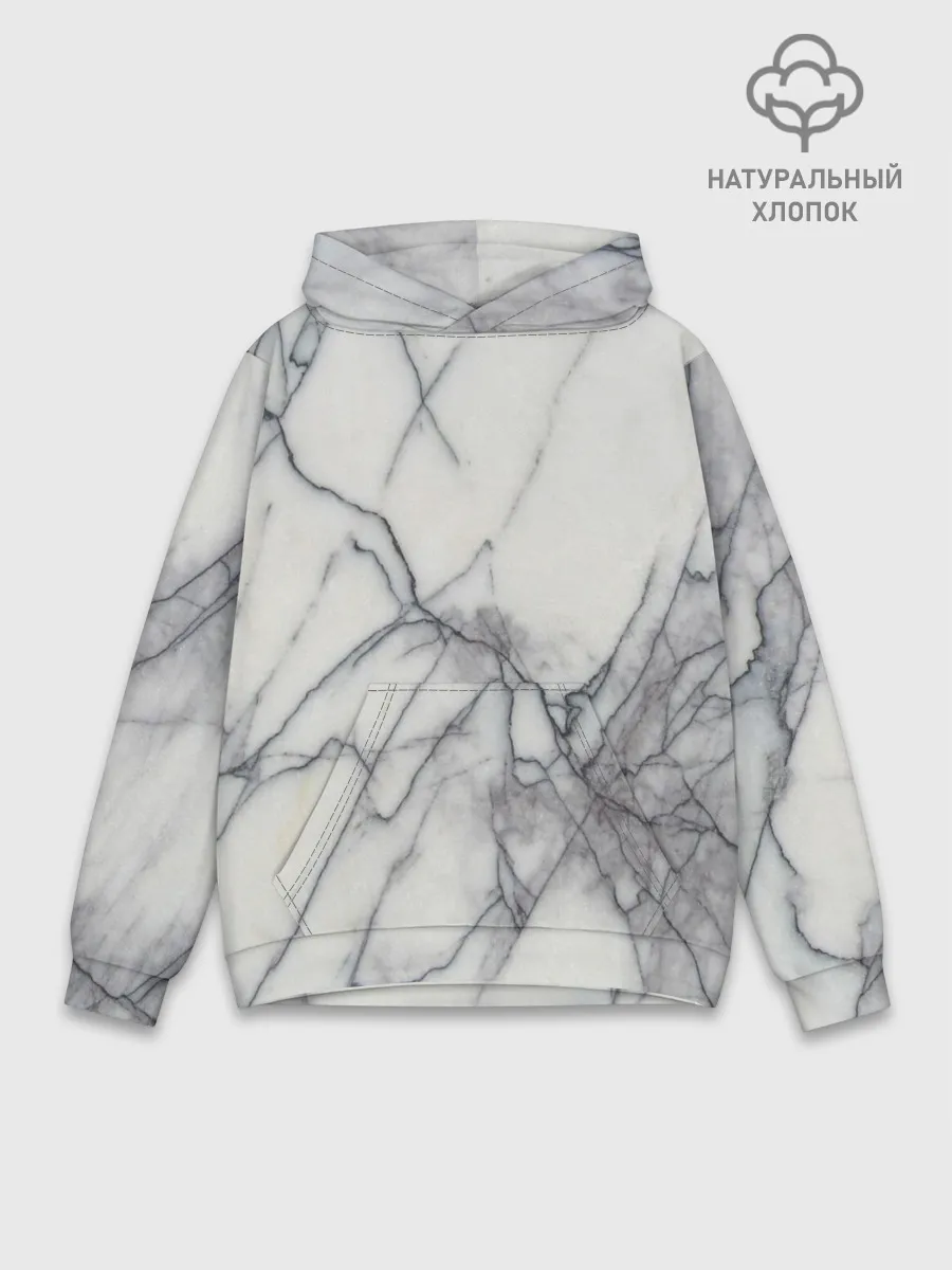 Худи мужской база хлопок / Мрамор