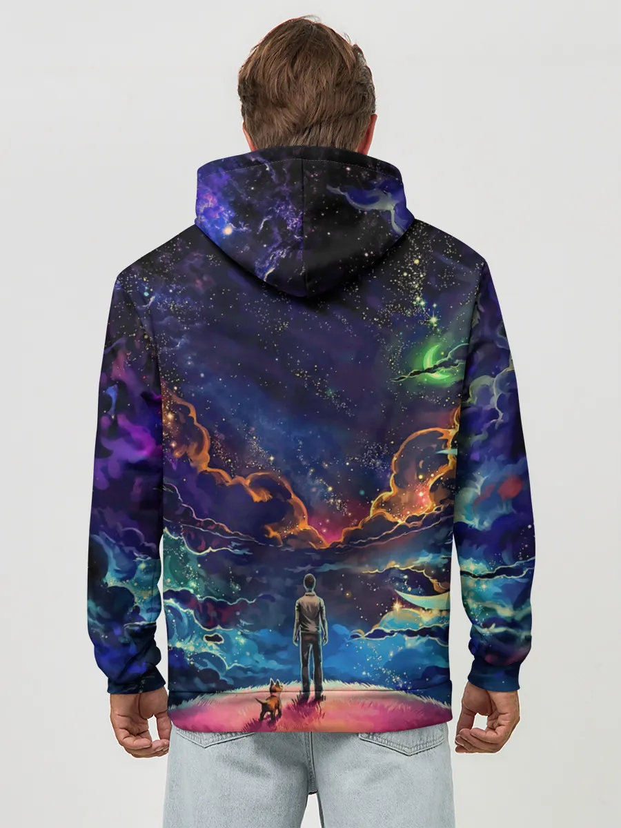 Худи мужской база хлопок / Космос