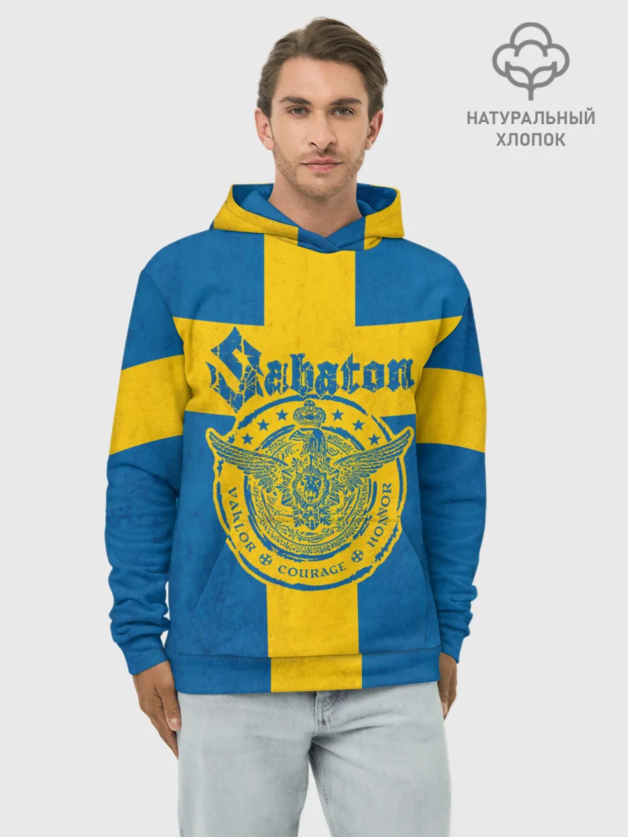 Худи мужской база хлопок / Sabaton