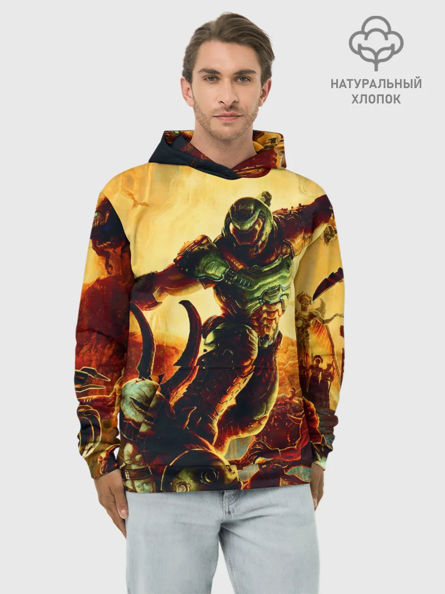 Худи мужской база хлопок / Doom Eternal