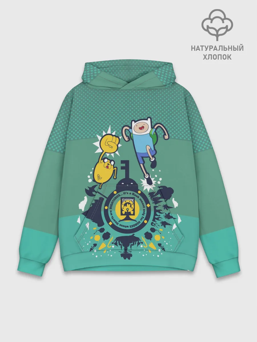 Худи мужской база хлопок / Финн и Джейк