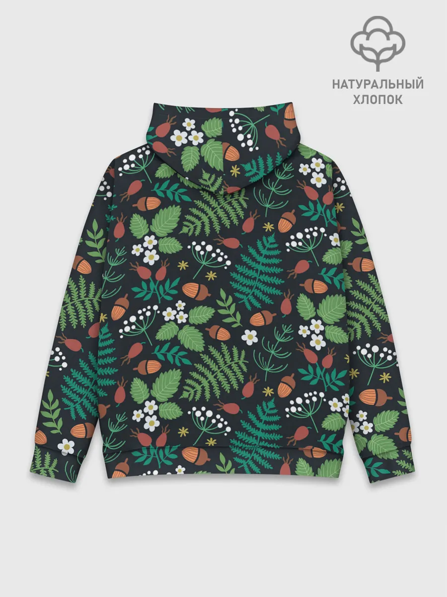 Худи мужской база хлопок / Forest leaves