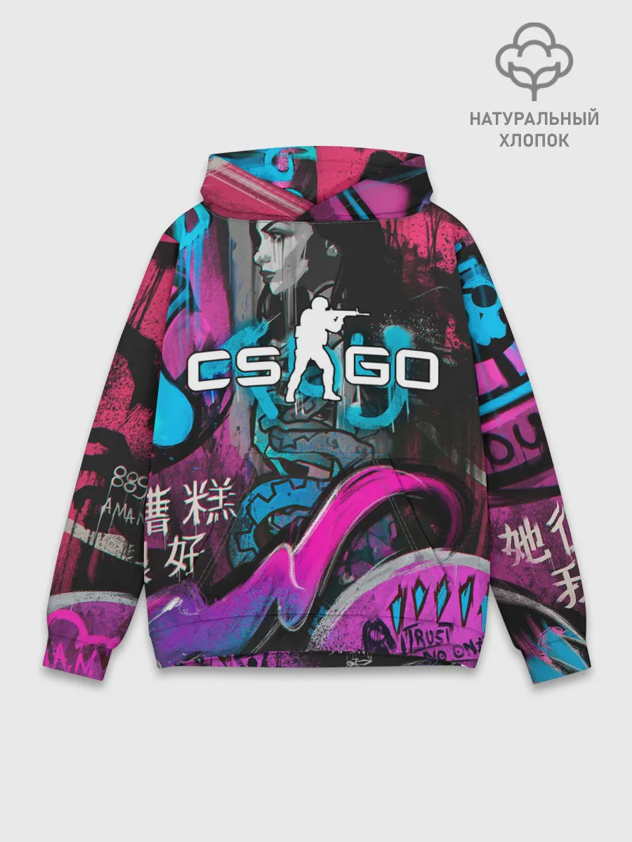 Худи мужской база хлопок / CS GO - Fever Dream