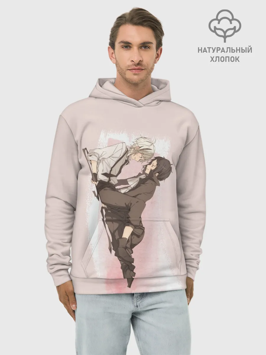 Худи мужской база хлопок / Дазай и Чуя