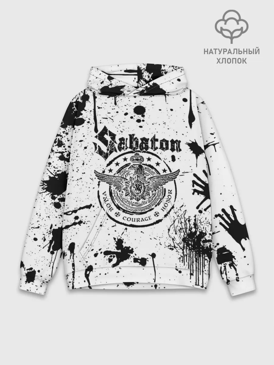 Худи мужской база хлопок / Sabaton