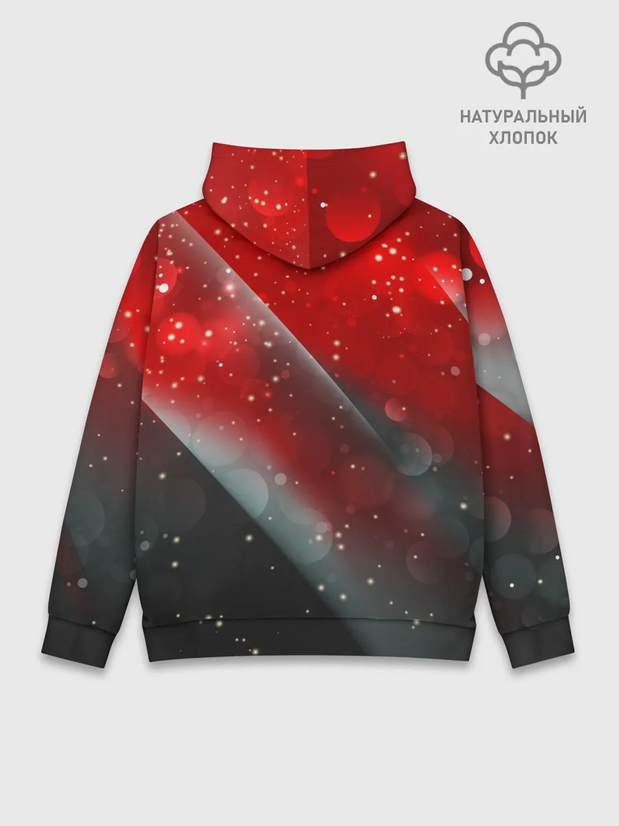 Худи мужской база хлопок / Red & Black