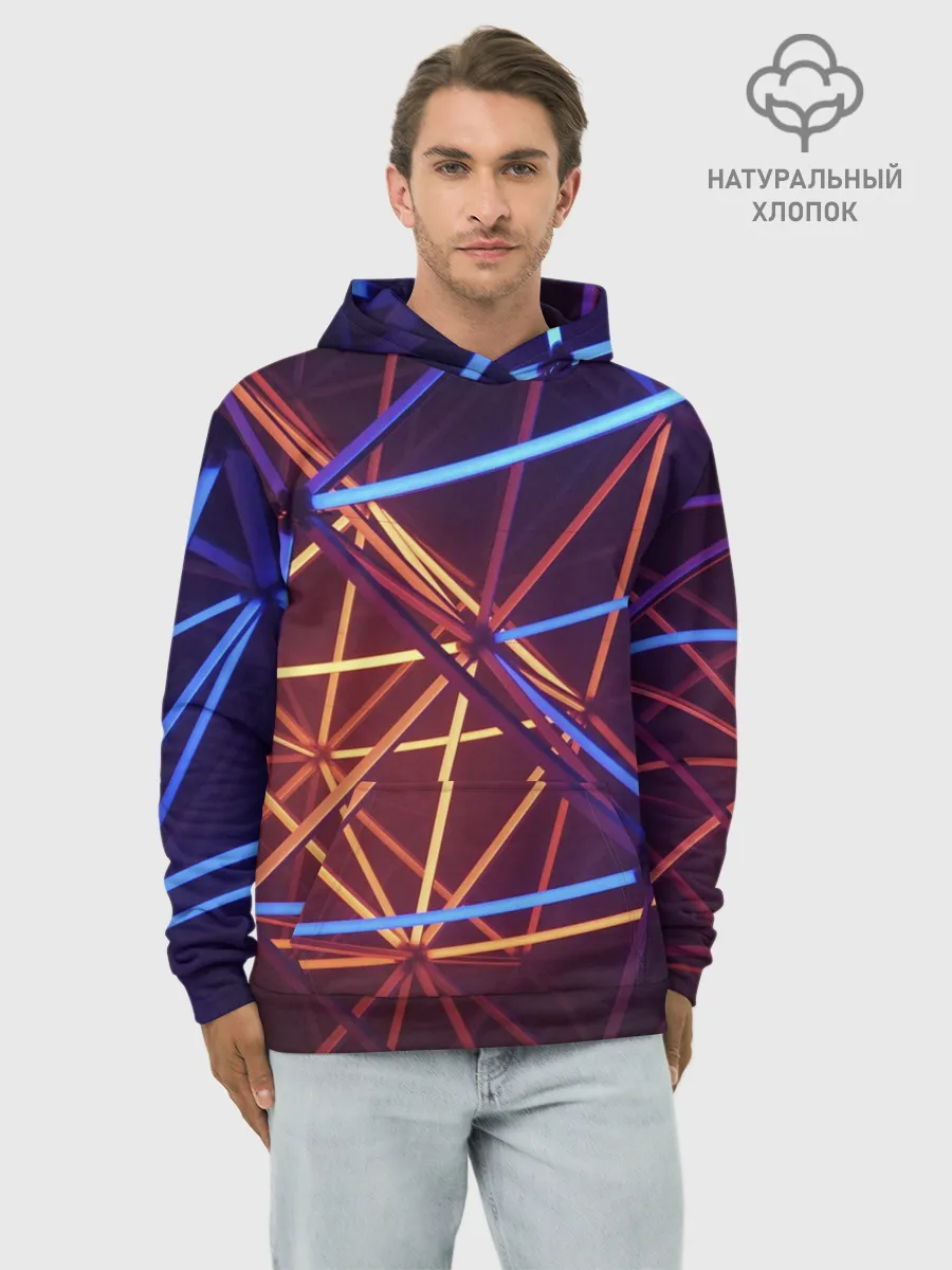 Худи мужской база хлопок / Линии