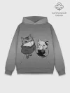 Худи мужской база хлопок / Котики в масках