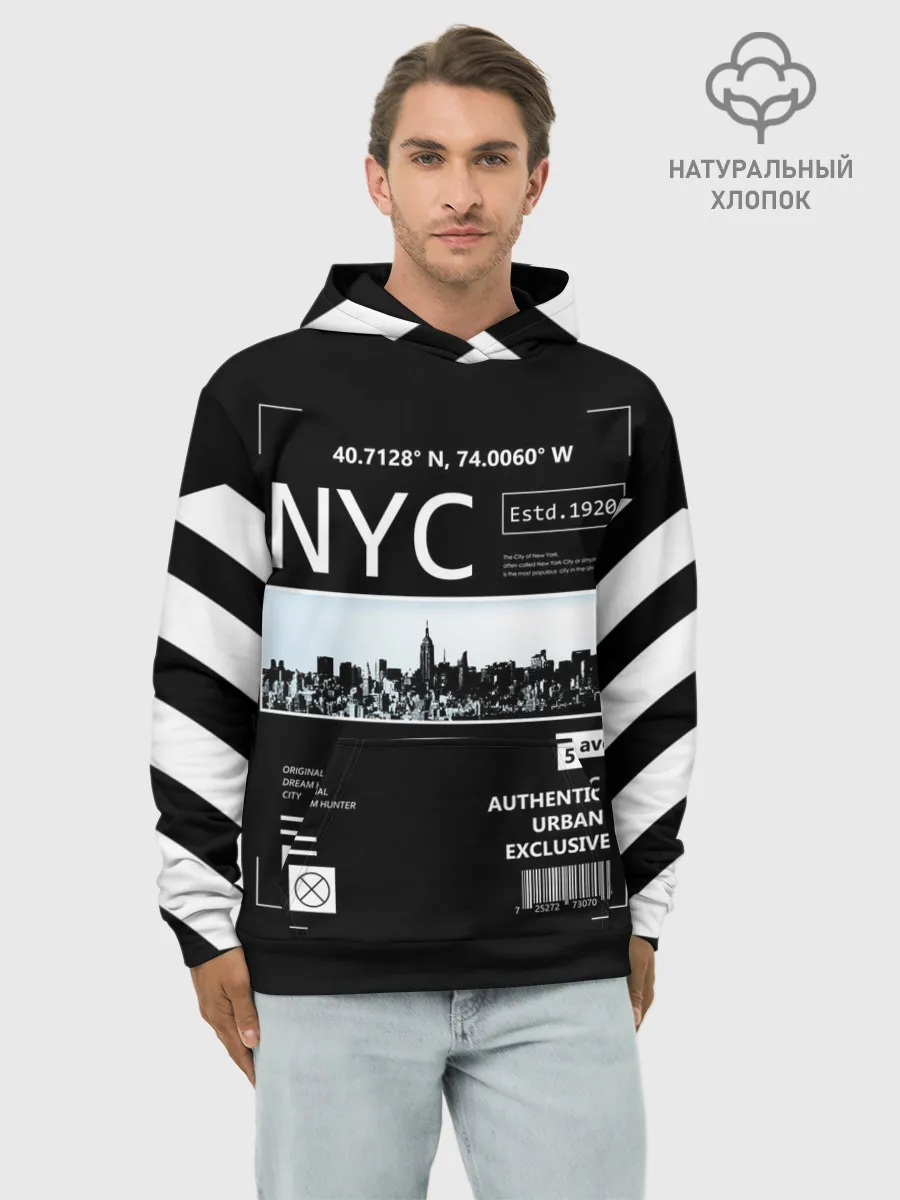 Худи мужской база хлопок / New-York Strips