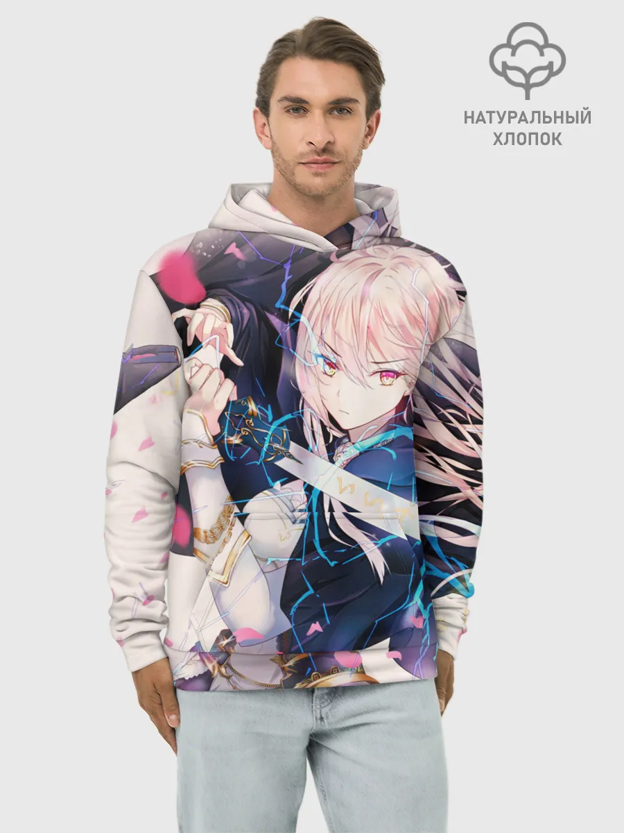 Худи мужской база хлопок / Girl with katana