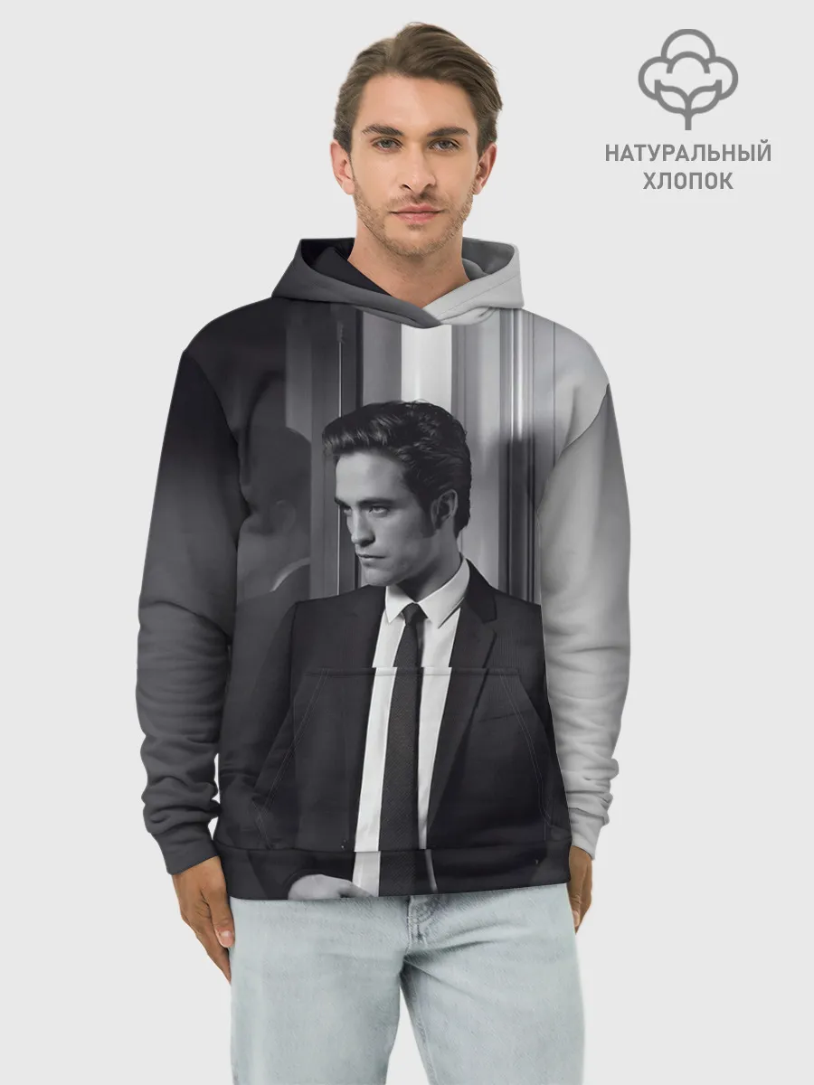 Худи мужской база хлопок / Роберт Паттинсон