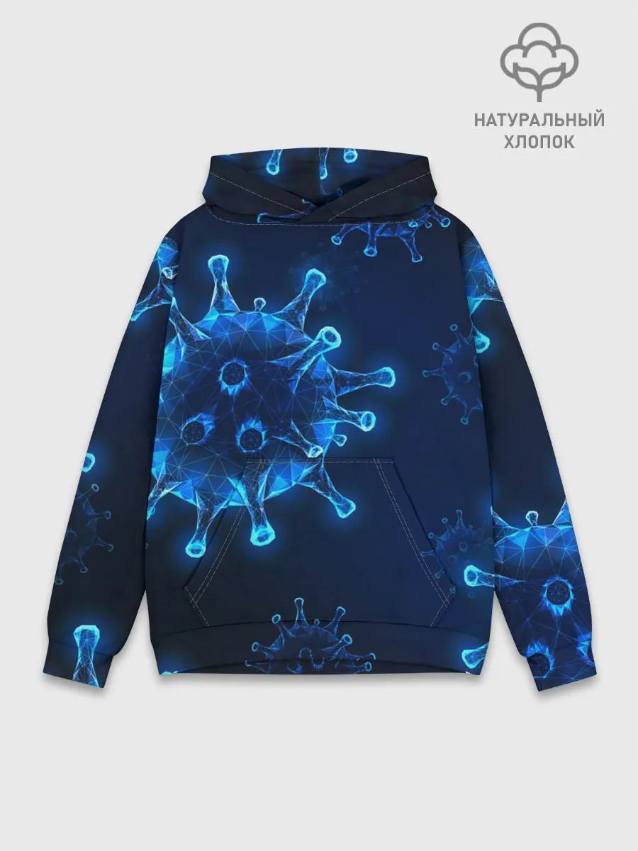 Худи мужской база хлопок / Коронавирус