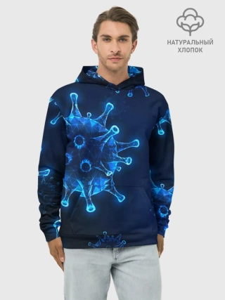 Худи мужской база хлопок / Коронавирус
