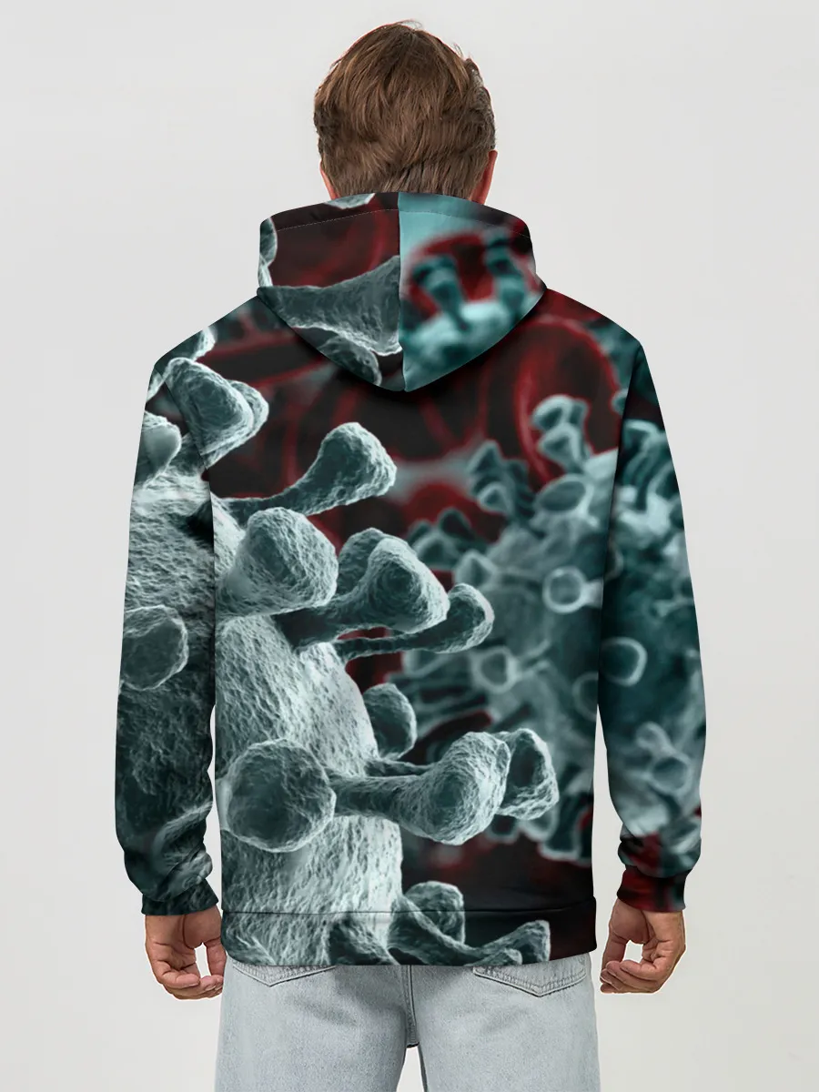 Худи мужской база хлопок / Коронавирус