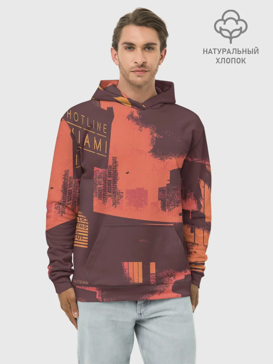 Худи мужской база хлопок / Hotline miami