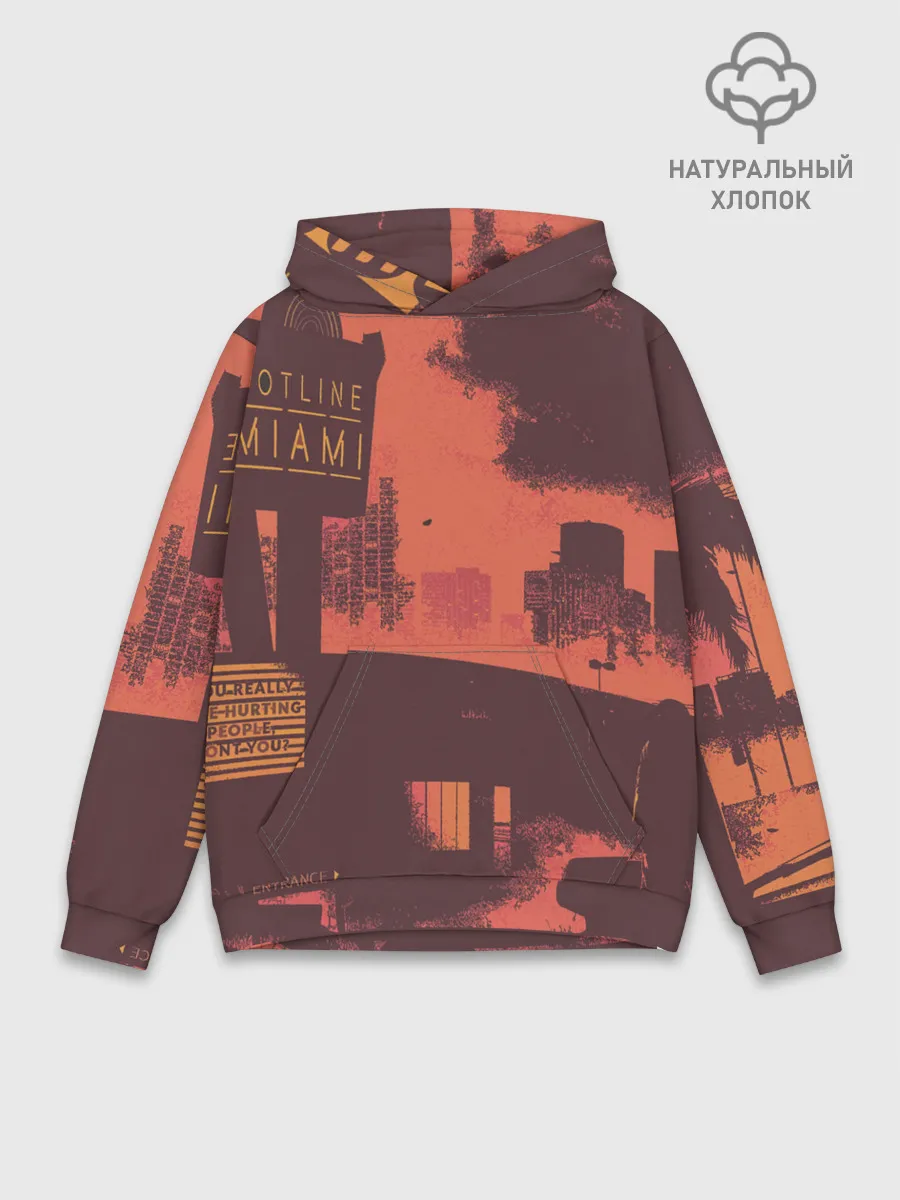 Худи мужской база хлопок / Hotline miami