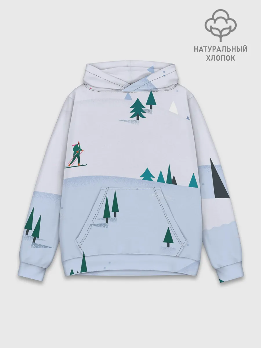 Худи мужской база хлопок / Snow 1