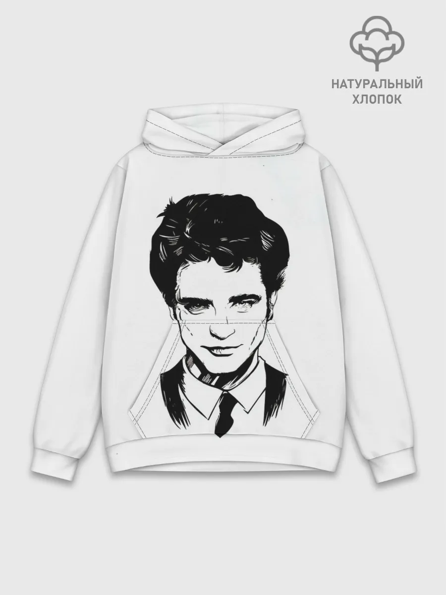 Худи мужской база хлопок / РОБЕРТ ПАТТИНСОН