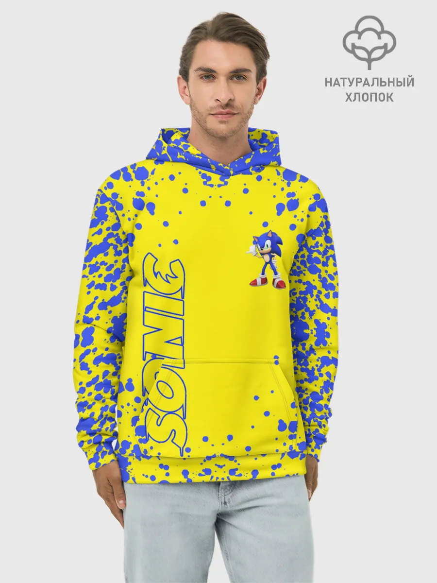 Худи мужской база хлопок / Sonic.
