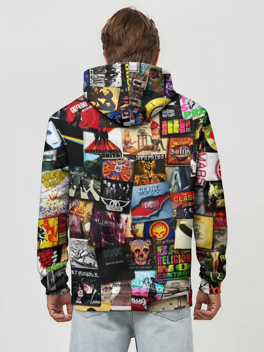 Худи мужской база хлопок / Альбомы лучших РОК групп