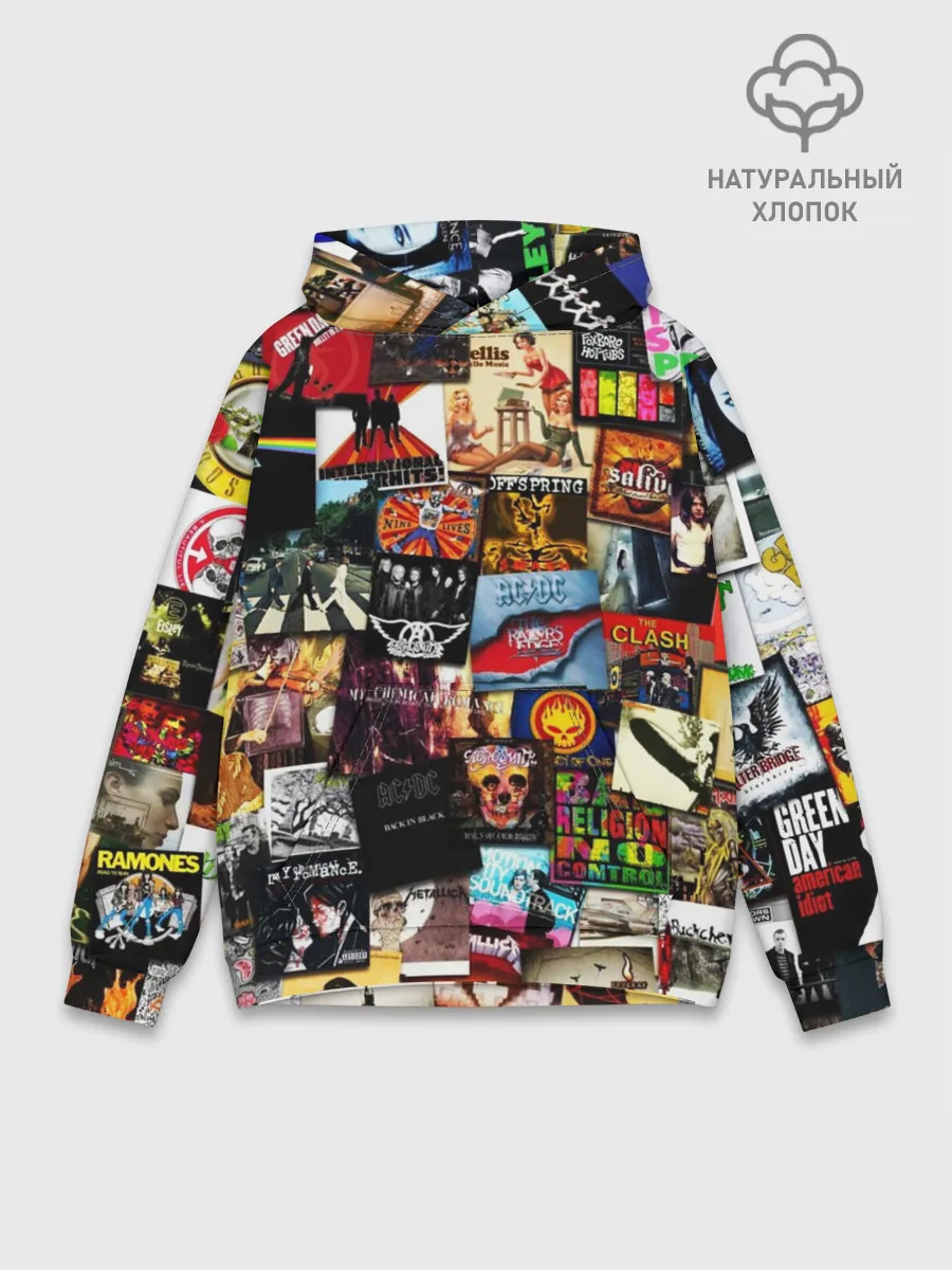 Худи мужской база хлопок / Альбомы лучших РОК групп
