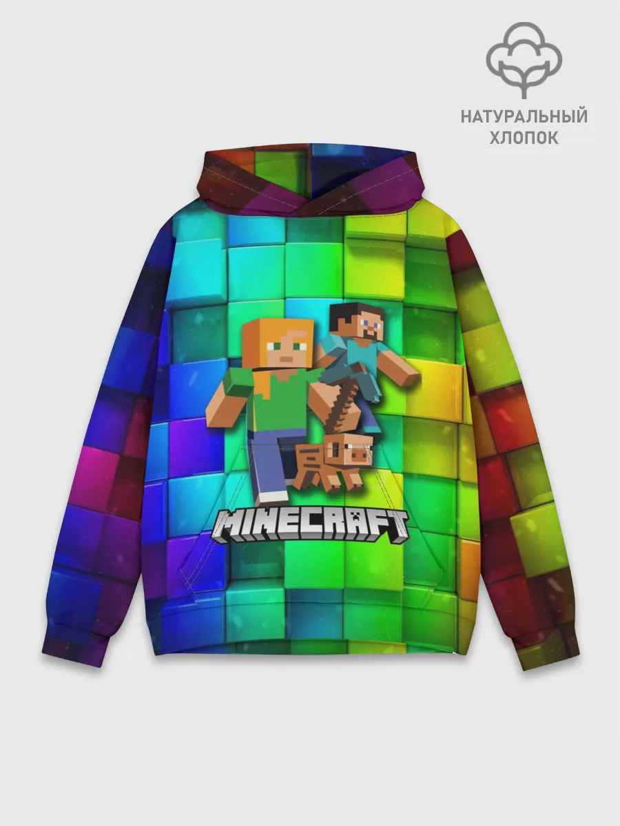 Худи мужской база хлопок / Minecraft / Майнкрафт
