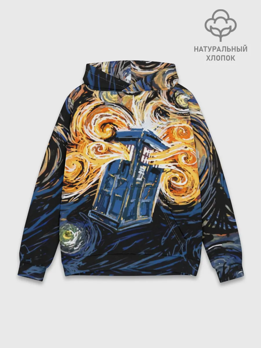 Худи мужской база хлопок / Van Gogh Tardis