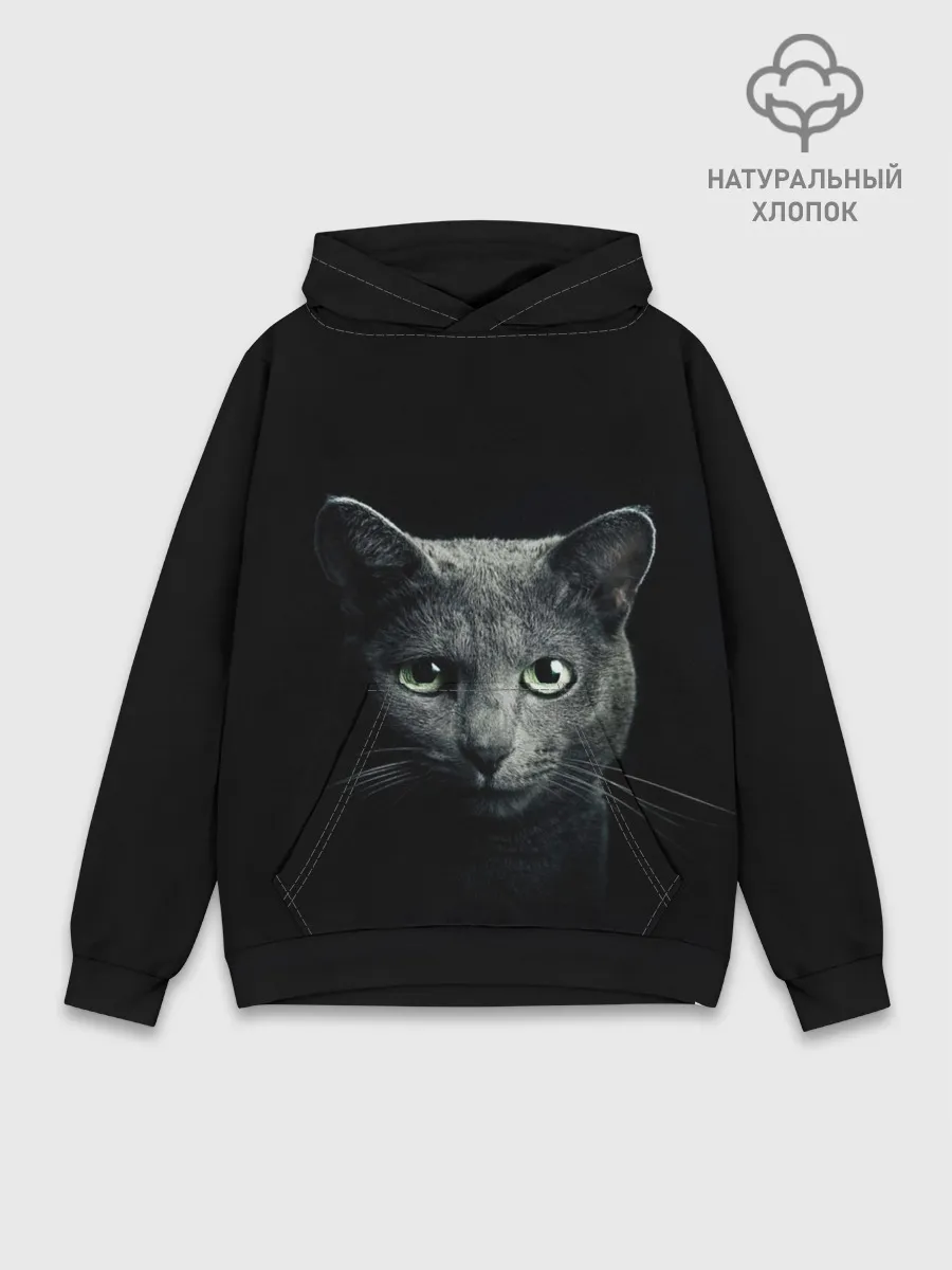 Худи мужской база хлопок / Кот