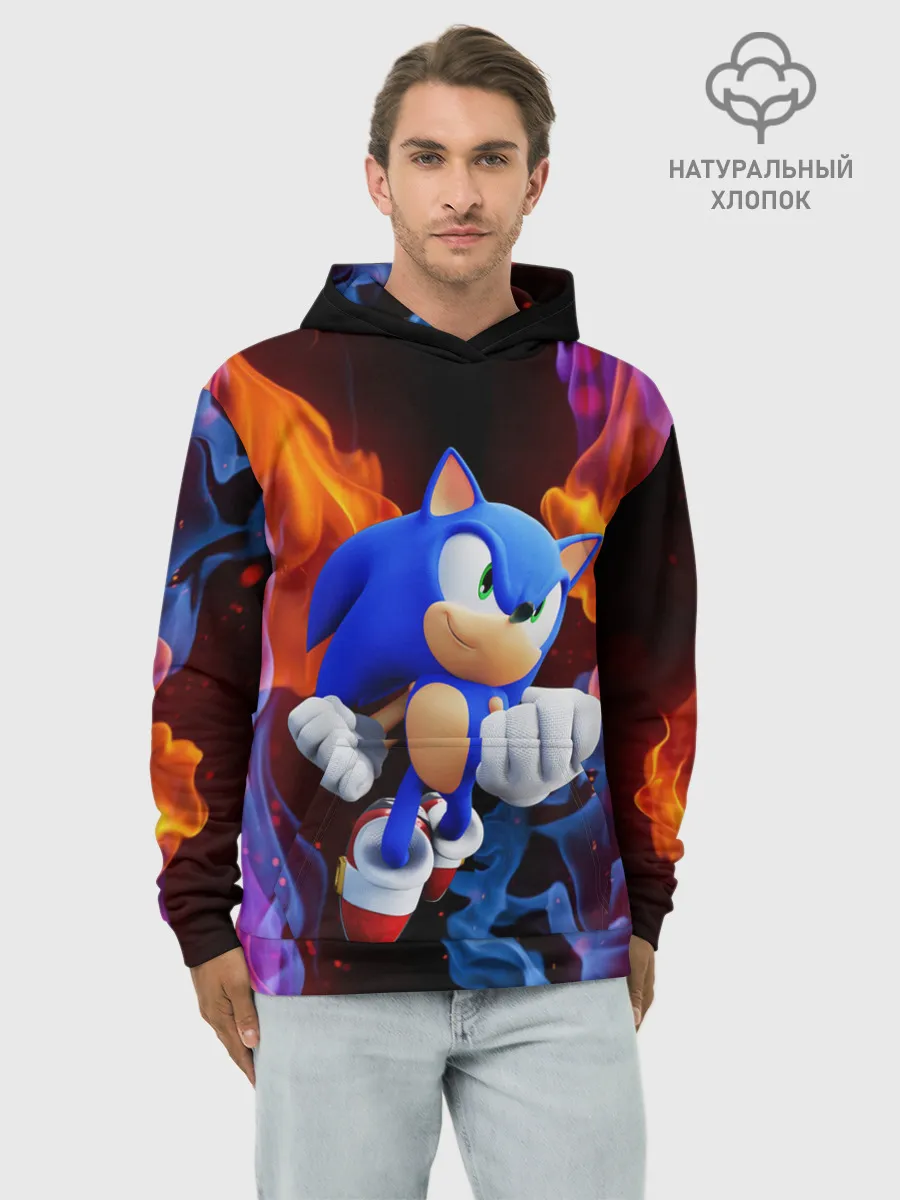 Худи мужской база хлопок / SONIC