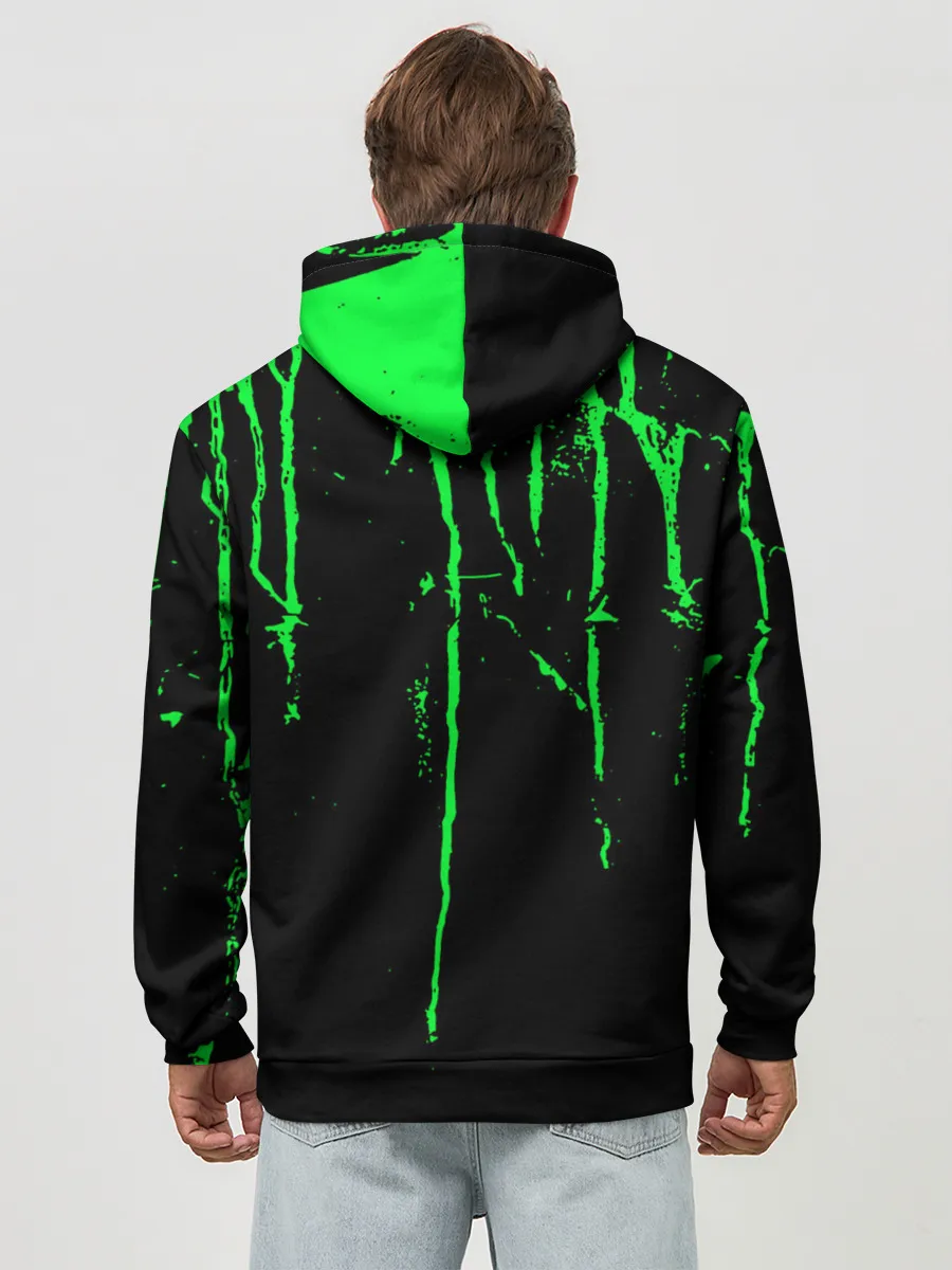 Худи мужской база хлопок / Warning Coronavirus