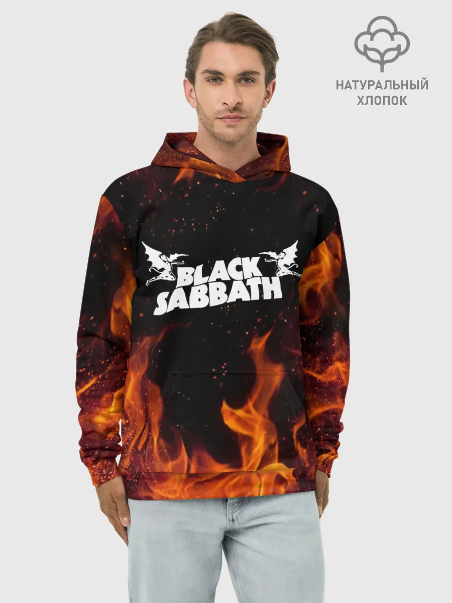 Худи мужской база хлопок / Black Sabbath