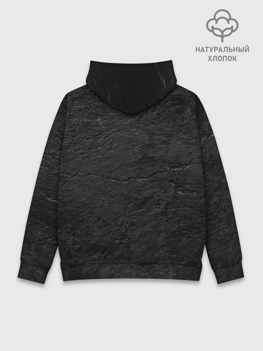 Худи мужской база хлопок / BLACK GRUNGE
