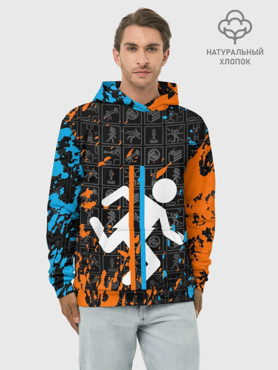 Худи мужской база хлопок / PORTAL 2