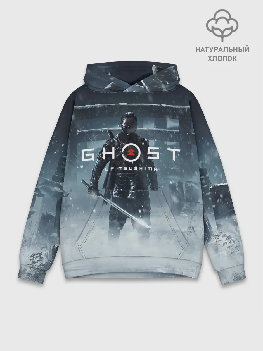 Худи мужской база хлопок / GHOST OF TSUSHIM.