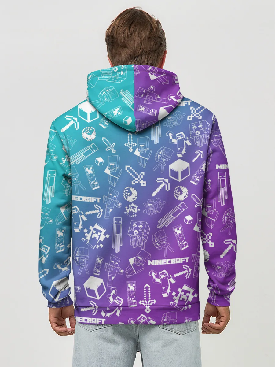 Худи мужской база хлопок / Minecraft pattern