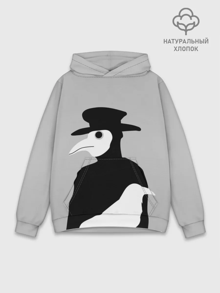 Худи мужской база хлопок / Чумной доктор