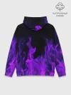 Худи мужской база хлопок / ФИОЛЕТОВЫЙ ОГОНЬ | PURPLE FIRE