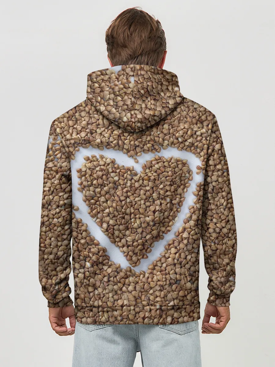 Худи мужской база хлопок / i love гречка