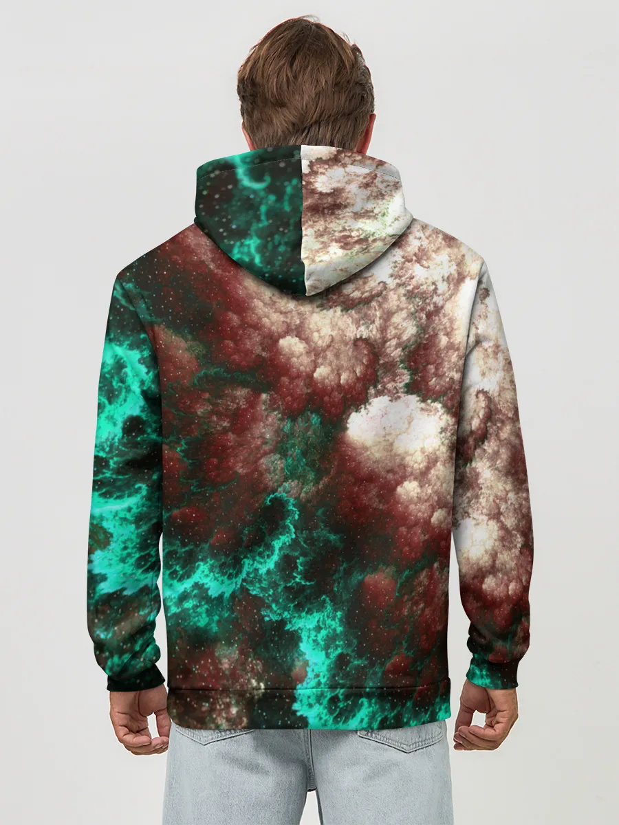 Худи мужской база хлопок / НЕОНОВЫЙ КОСМОС