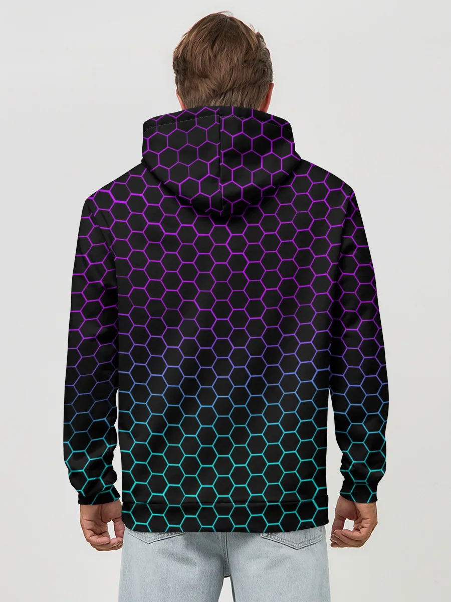 Худи мужской база хлопок / НЕОНОВЫЕ СОТЫ