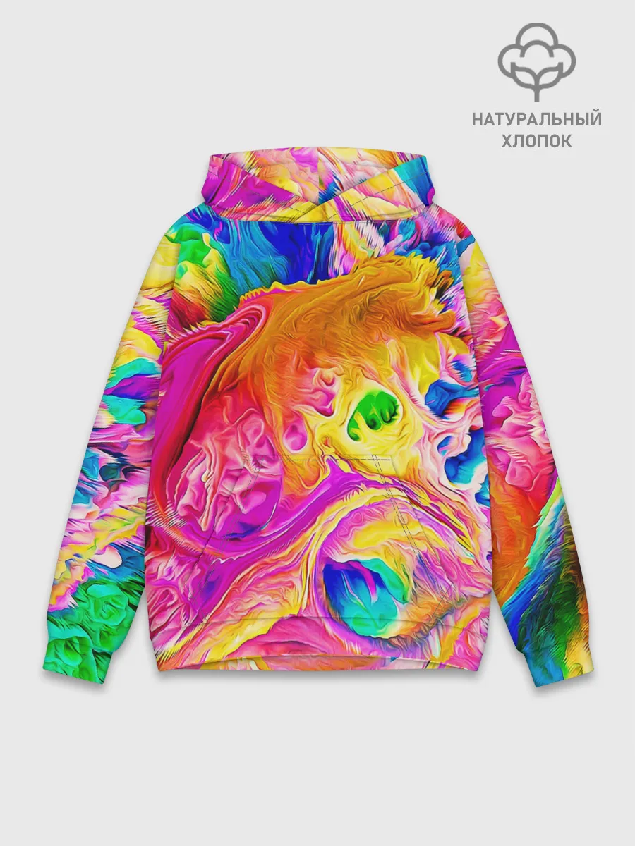 Худи мужской база хлопок / TIE DYE | ЯРКИЕ КРАСКИ