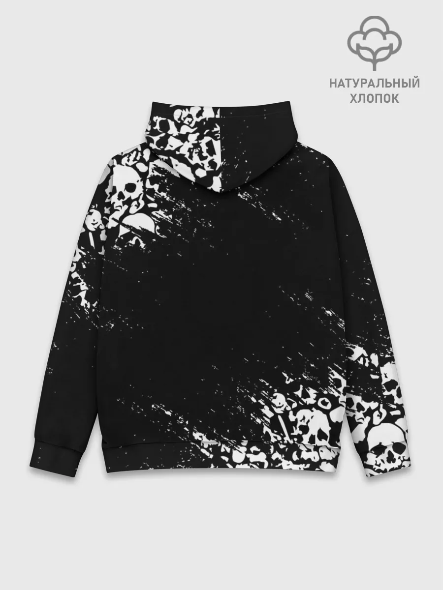 Худи мужской база хлопок / БЕЛЫЕ ЧЕРЕПА | WHITE SKULLS