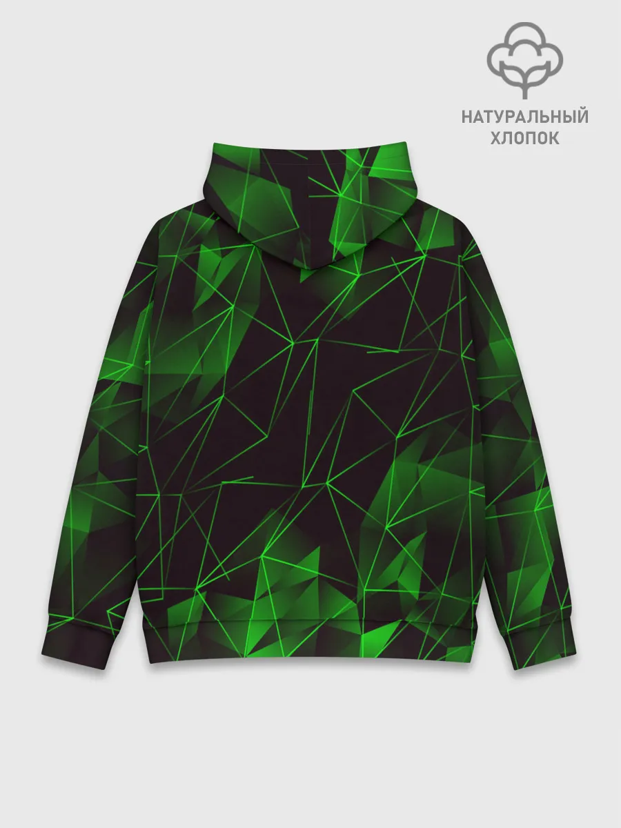 Худи мужской база хлопок / GREEN STRIPES | ЗЕЛЕНАЯ ГЕОМЕТРИЯ