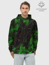 Худи мужской база хлопок / GREEN STRIPES | ЗЕЛЕНАЯ ГЕОМЕТРИЯ