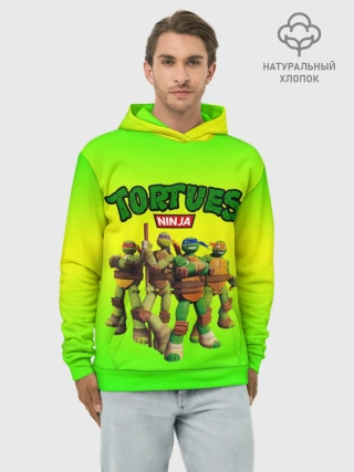 Худи мужской база хлопок / ЧЕРЕПАШКИ - НИНДЗЯ