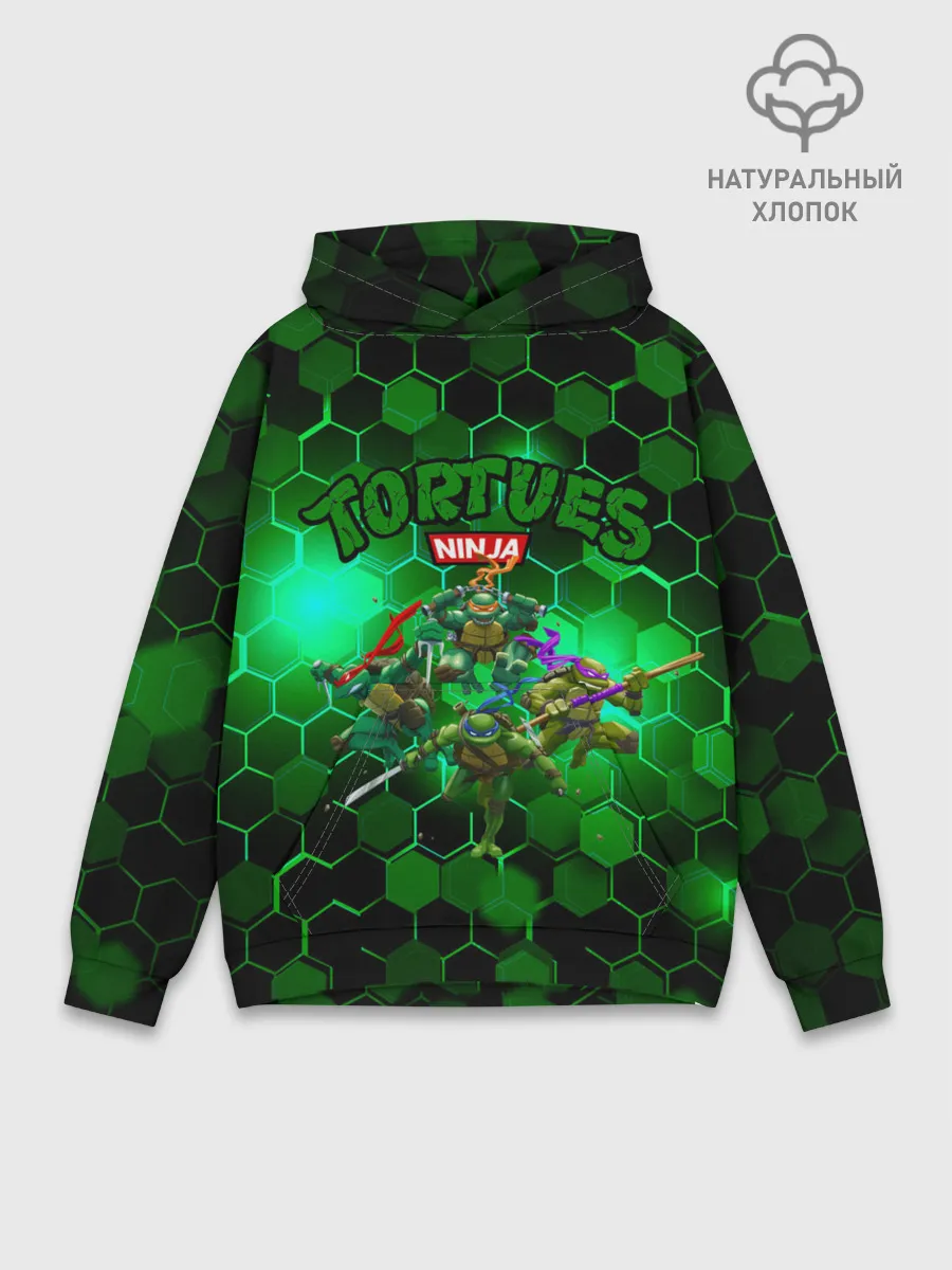 Худи мужской база хлопок / ЧЕРЕПАШКИ - НИНДЗЯ
