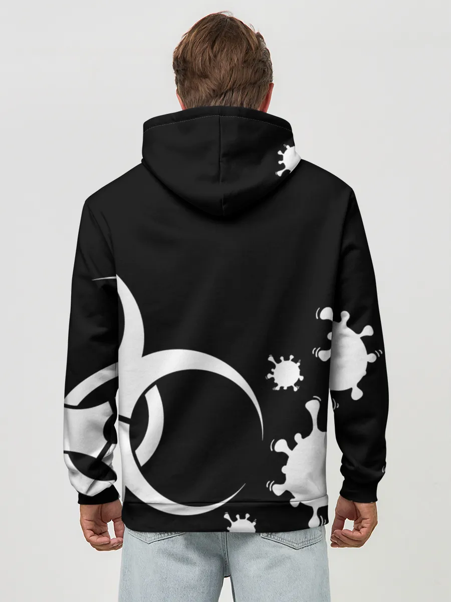 Худи мужской база хлопок / Не трогай меня COVID-19